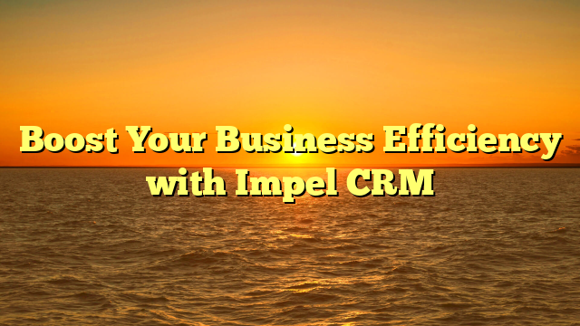 Boost Your Business Efficiency with Impel CRM