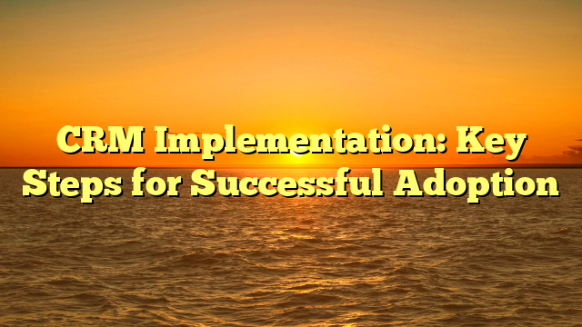 CRM Implementation: Key Steps for Successful Adoption