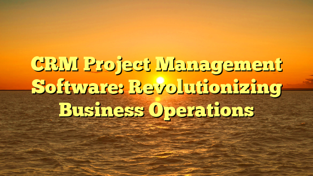 CRM Project Management Software: Revolutionizing Business Operations