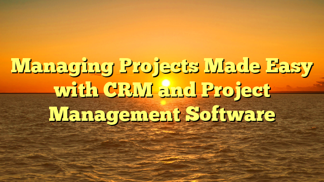 Managing Projects Made Easy with CRM and Project Management Software