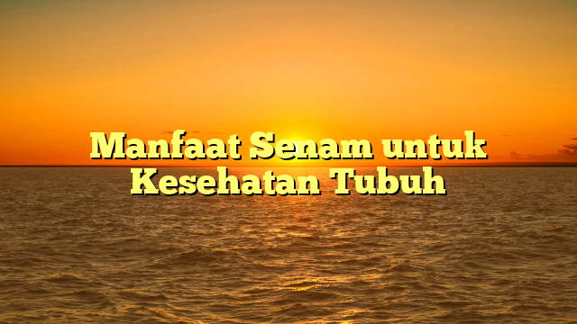 Manfaat Senam untuk Kesehatan Tubuh