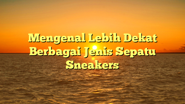 Mengenal Lebih Dekat Berbagai Jenis Sepatu Sneakers