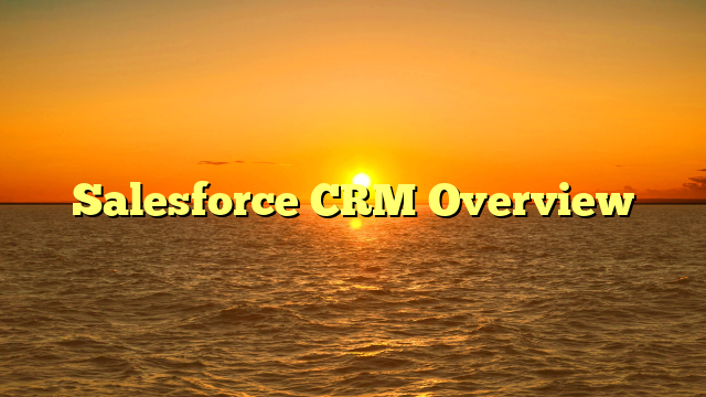 Salesforce CRM Overview