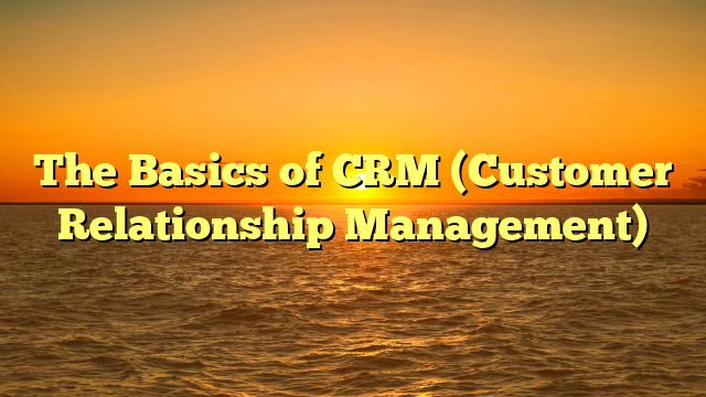 The Basics of CRM (Customer Relationship Management)