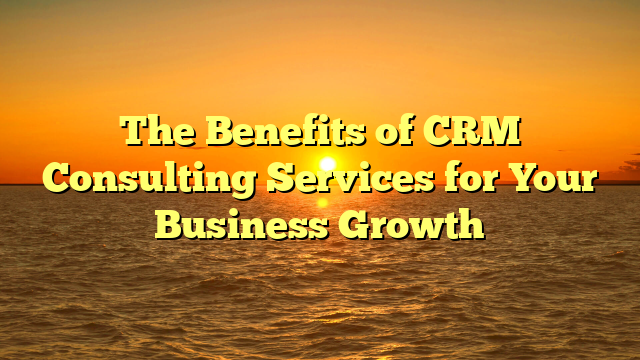 The Benefits of CRM Consulting Services for Your Business Growth