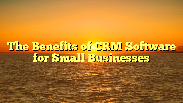 The Benefits of CRM Software for Small Businesses