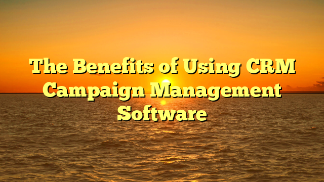 The Benefits of Using CRM Campaign Management Software