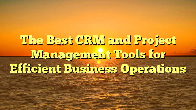 The Best CRM and Project Management Tools for Efficient Business Operations