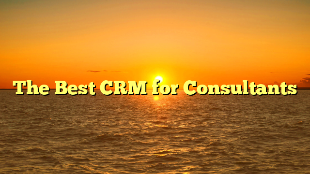 The Best CRM for Consultants