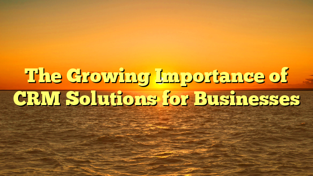 The Growing Importance of CRM Solutions for Businesses