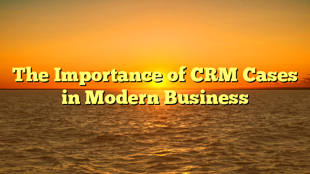 The Importance of CRM Cases in Modern Business