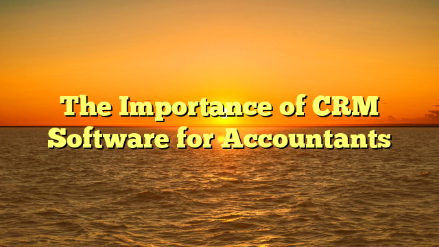 The Importance of CRM Software for Accountants