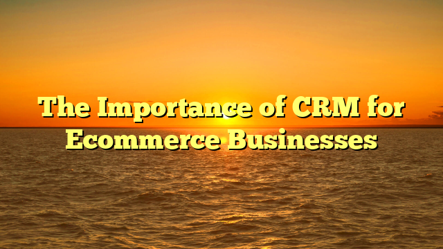 The Importance of CRM for Ecommerce Businesses