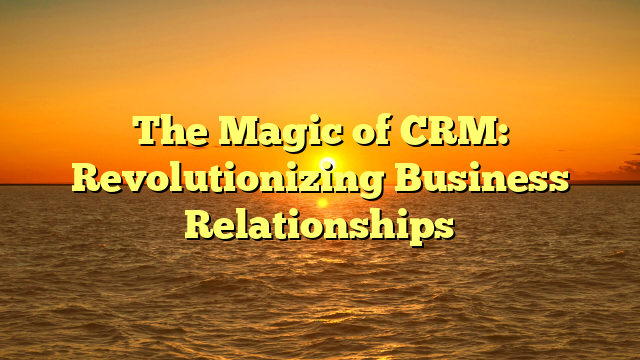 The Magic of CRM: Revolutionizing Business Relationships