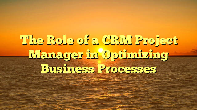 The Role of a CRM Project Manager in Optimizing Business Processes