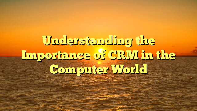 Understanding the Importance of CRM in the Computer World