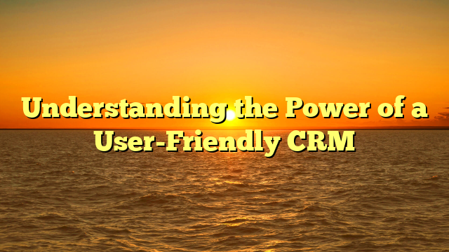 Understanding the Power of a User-Friendly CRM