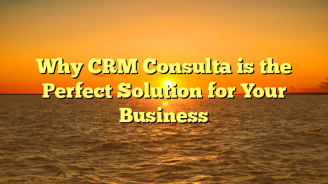 Why CRM Consulta is the Perfect Solution for Your Business