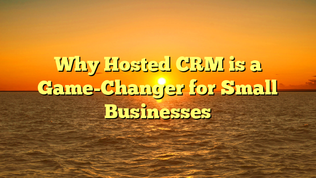 Why Hosted CRM is a Game-Changer for Small Businesses