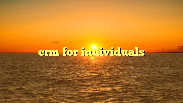 crm for individuals
