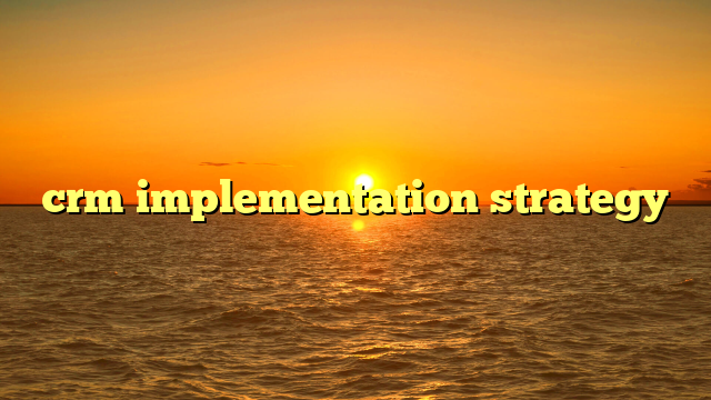 crm implementation strategy