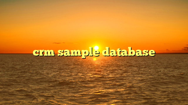crm sample database