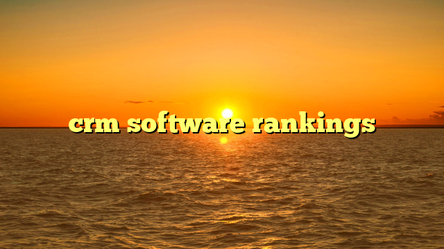 crm software rankings