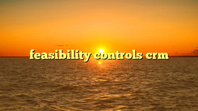 feasibility controls crm