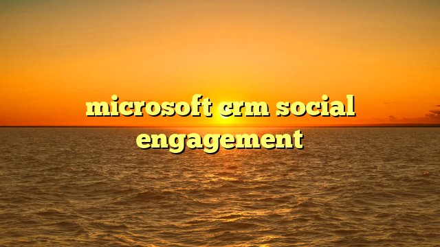 microsoft crm social engagement