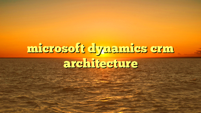 microsoft dynamics crm architecture