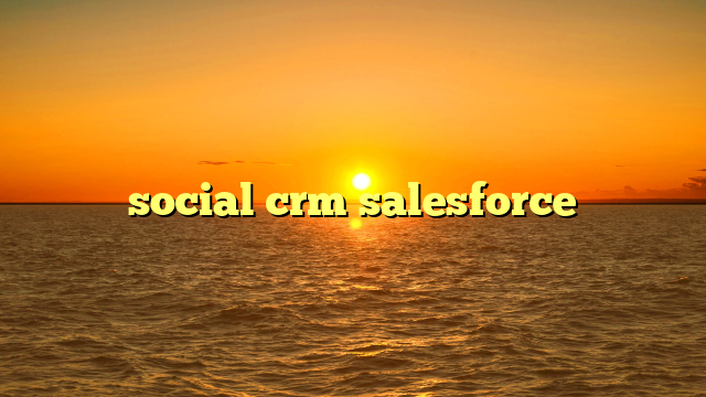 social crm salesforce